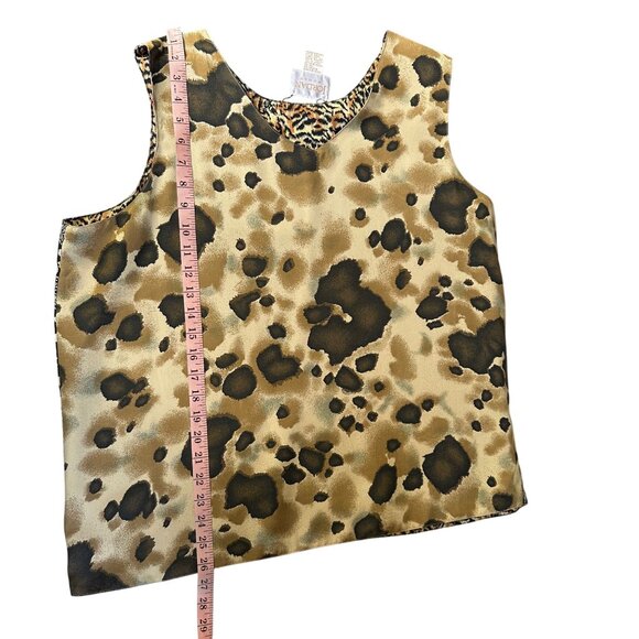 Vintage Jordan Woman 1X Reversible Sleeveless Tank Animal Print Snake Print 90s - Picture 9 of 9